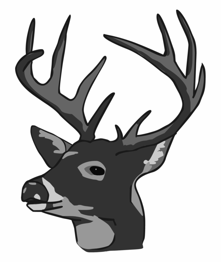 920x1087 Deer Head Clipart Black And White