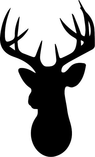 305x500 Deer Head Silhouette Vector Free