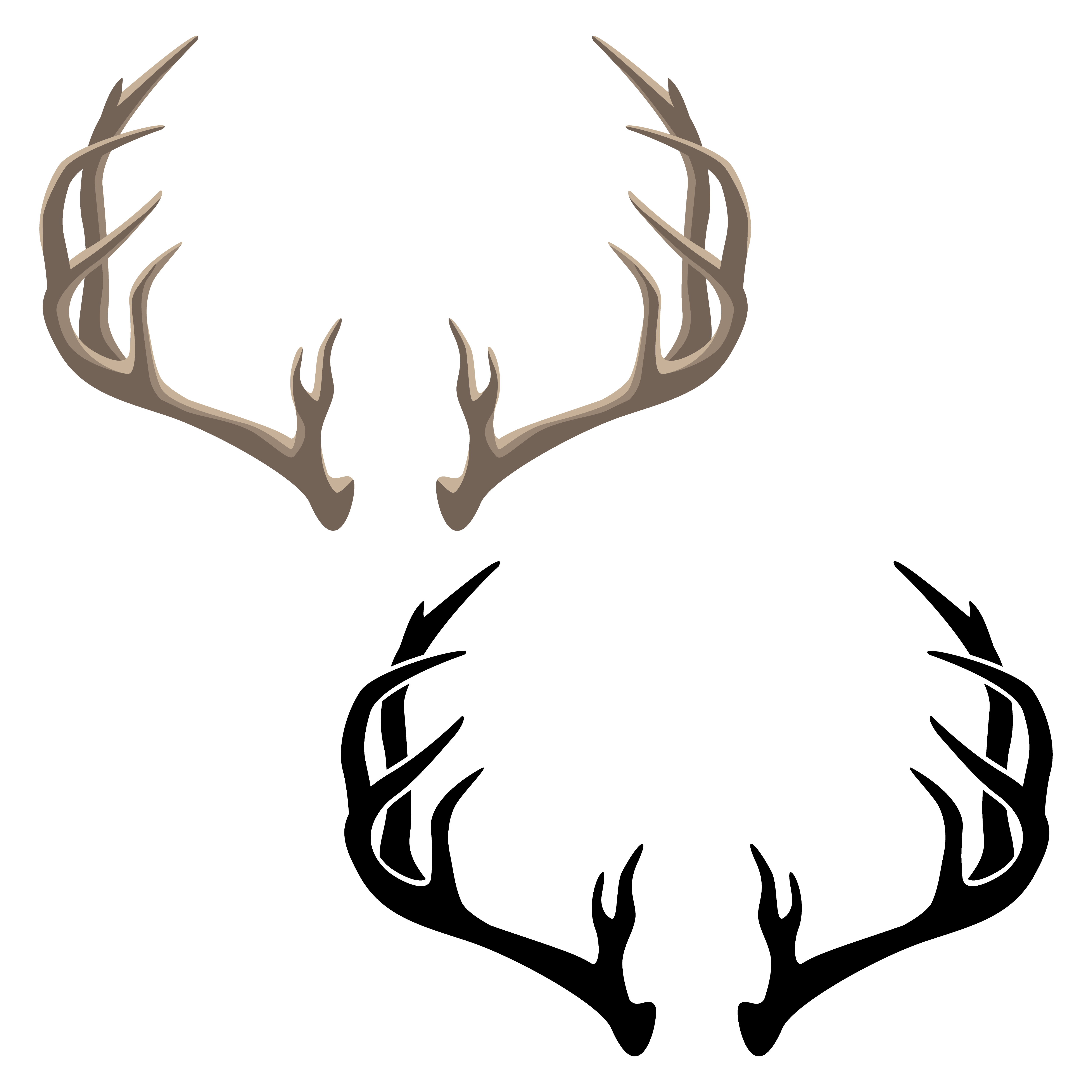 5000x5000 Elk Antlers Free Vector Art