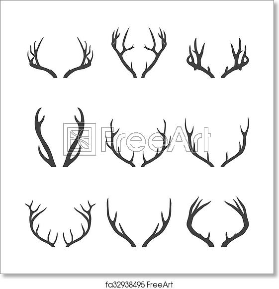 Free Art Print Of Set Of Deer Horns Set Of Deer Horns Vector 561x581 Free Art Print Of Set Of Deer Horns Set Of Deer Horns Vector