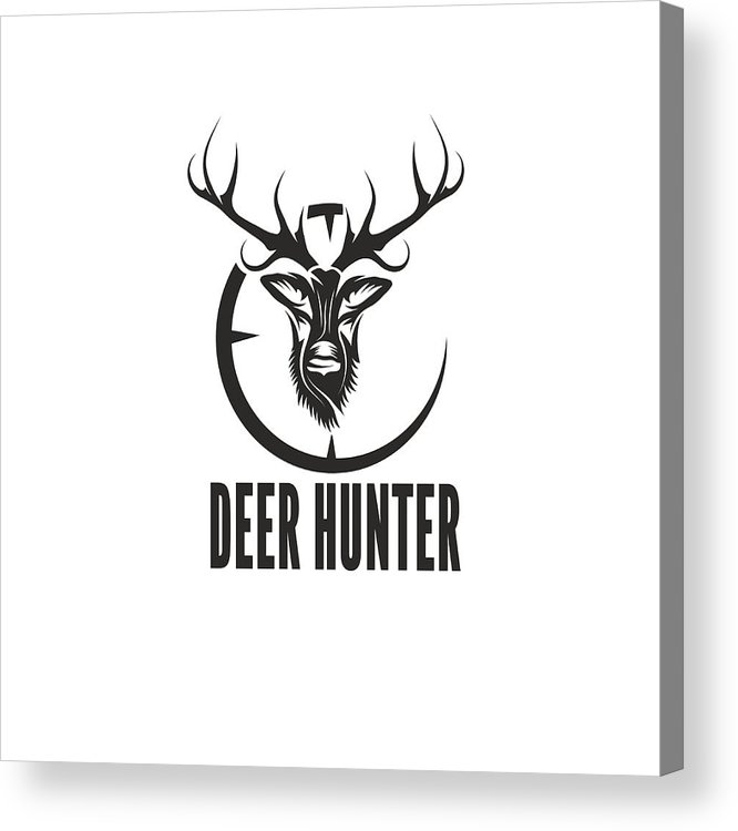 666x750 Deer Hunter Vector Design Template Acrylic Print