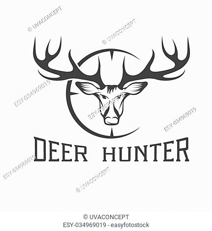 431x470 Deer Hunter Vector Design Template Stock Photos And Images Age