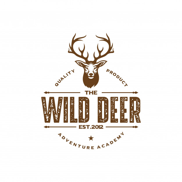 626x626 Vintage Deer Hunter Logo Design Vector Premium Download