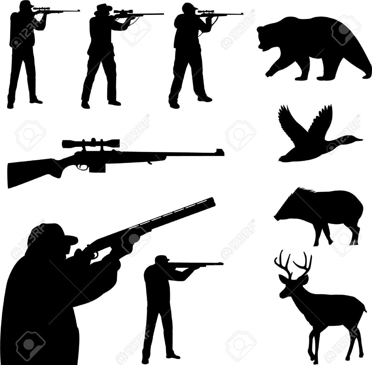 1300x1274 Deer Hunter Silhouette Clipart Free Cliparts Download Images