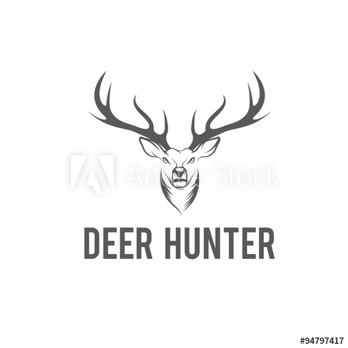 500x500 Deer Hunter Vector Design Template
