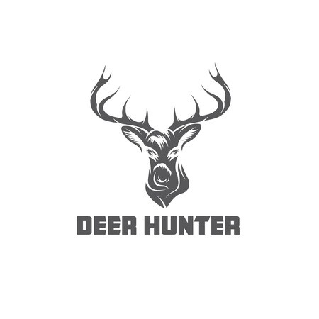 450x450 Deer Hunter Vector Design Template Royalty Free Vector Graphics