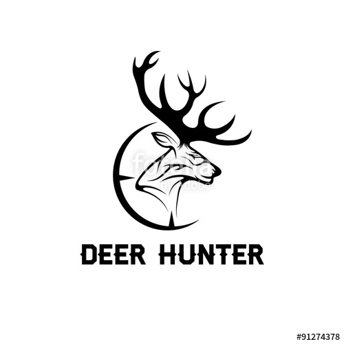 500x500 Deer Hunter Vector Design Template Stock Image And Royalty Free