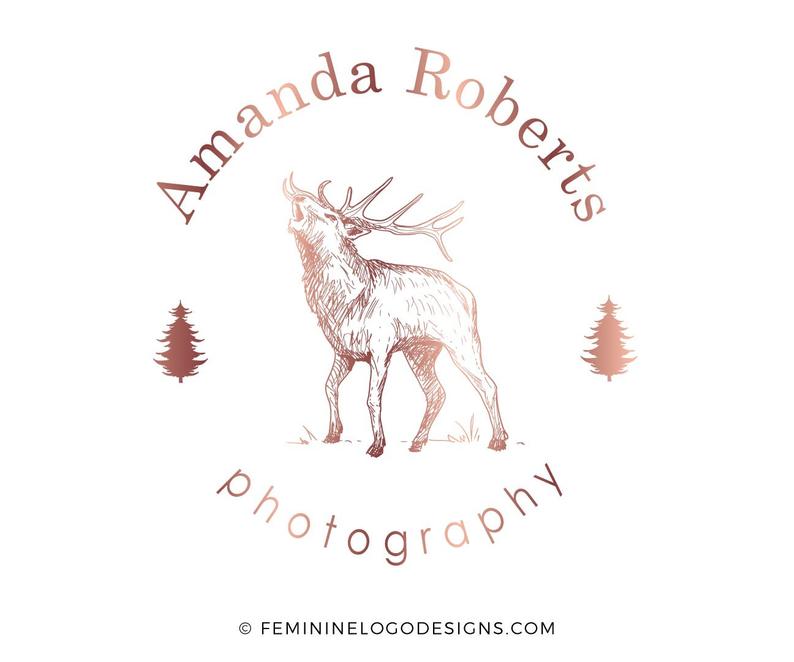 Deer Logo Circle Rose Gold Logo Premade Deer Logo Vector Etsy 794x662 Deer Logo Circle Rose Gold Logo Premade Deer Logo Vector Etsy