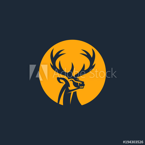 500x500 Deer Logo Vector Concepts Modern Minimalist Template Graphic