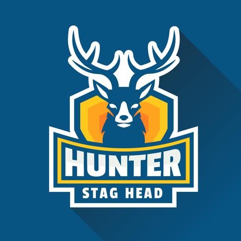 490x490 Hunter Stag Head Logo Vector