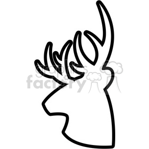 Side Outline Buck Deer Illustration Logo Vector Graphic Clipart 300x300 Side Outline Buck Deer Illustration Logo Vector Graphic Clipart