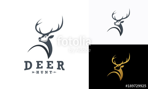 Deer Hunt Logo Template, Elegant Deer Head Logo Designs Vector 500x300 Deer Hunt Logo Template, Elegant Deer Head Logo Designs Vector