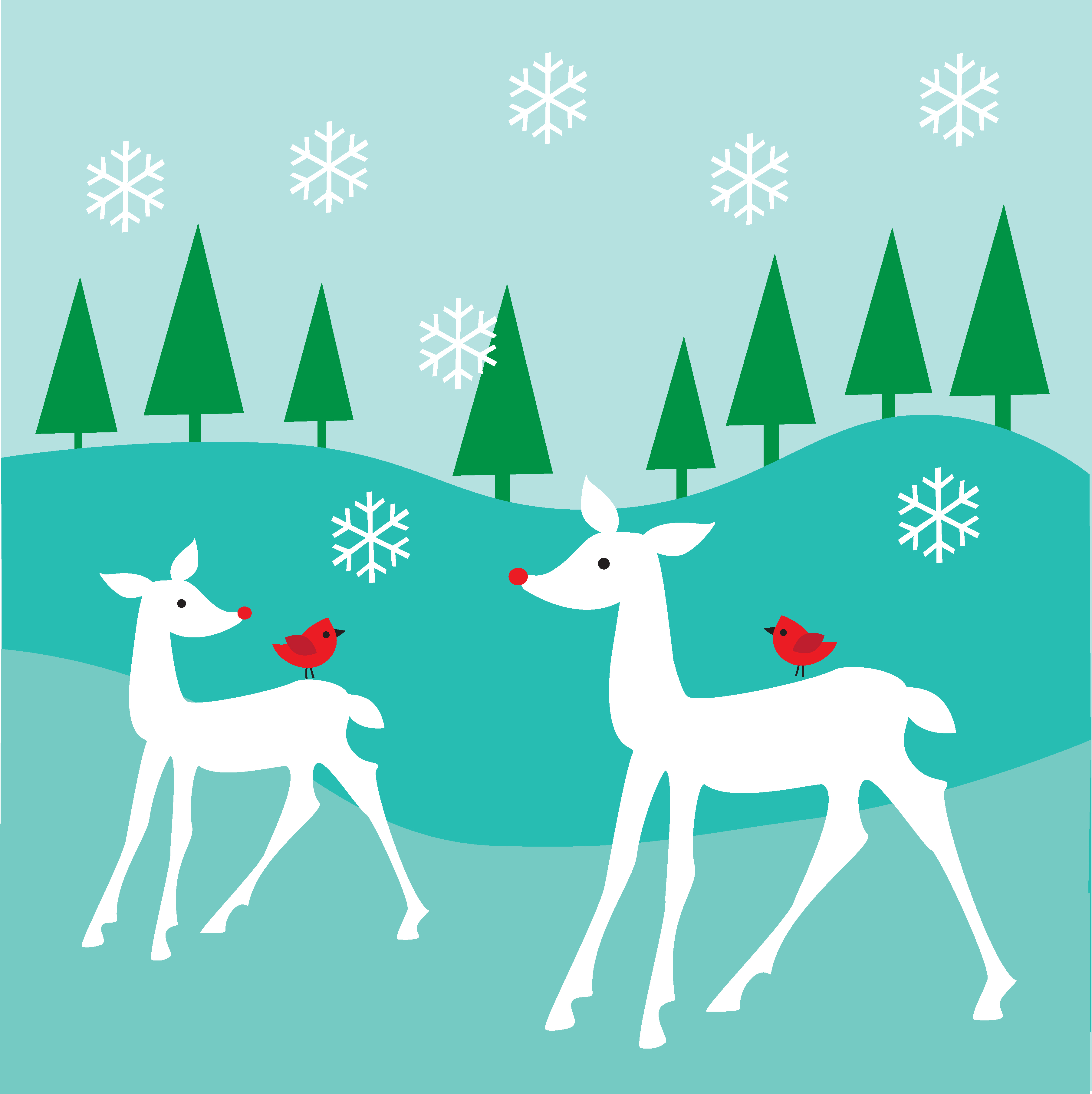Deer Scene Free Vector Art 3608x3613 Deer Scene Free Vector Art