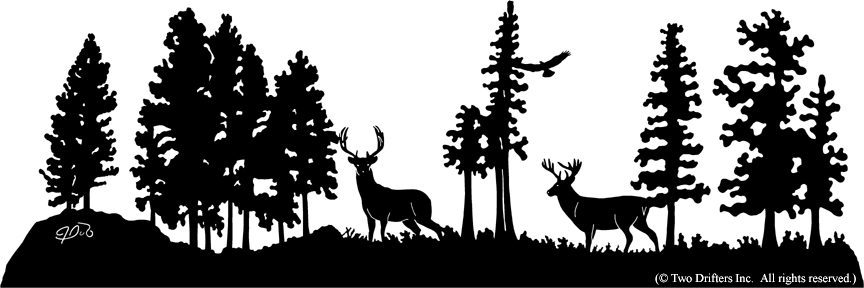 864x288 Deer Scene Png Free Deer Scene Transparent Images