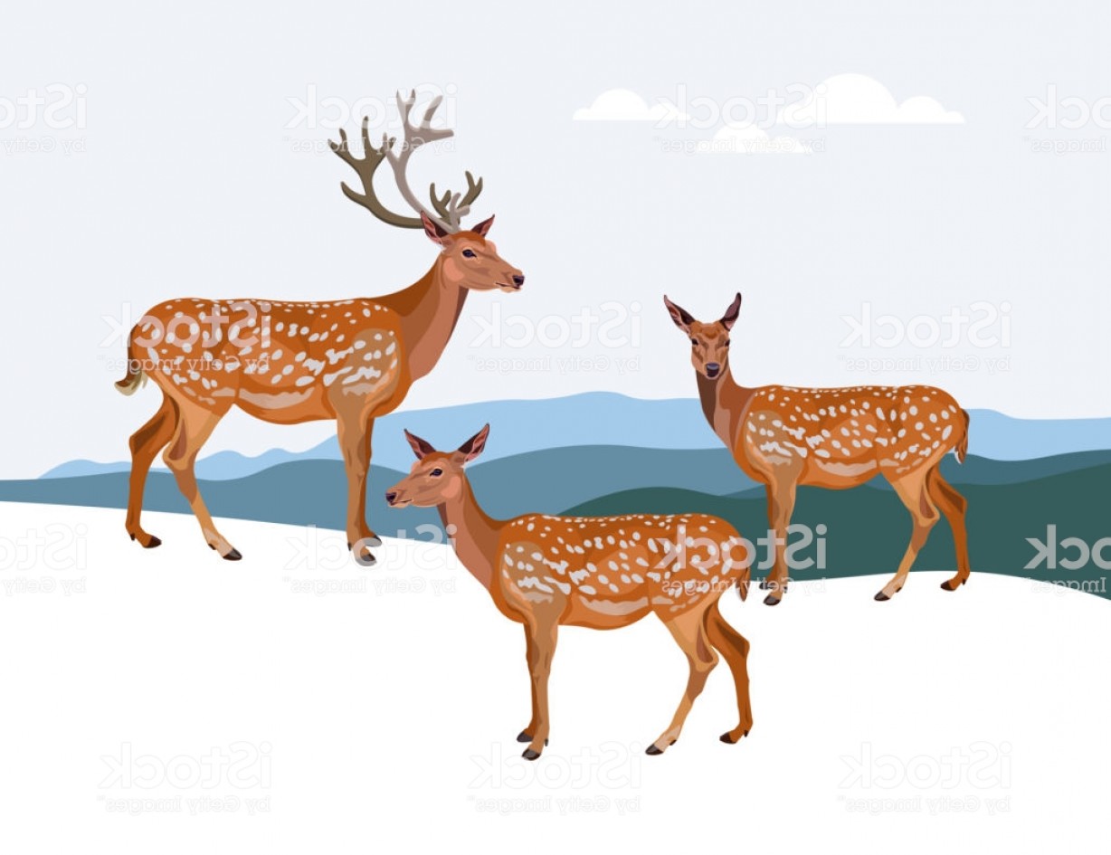 Winter Landscape With Deers Gm Handandbeak 1228x945 Winter Landscape With Deers Gm Handandbeak
