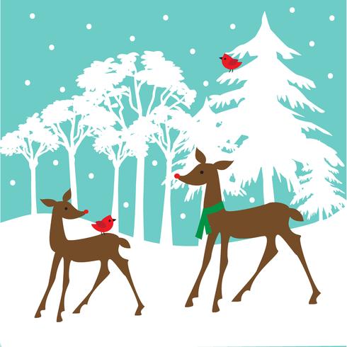 White Deer Scene Vector Graphic 490x490 White Deer Scene Vector Graphic