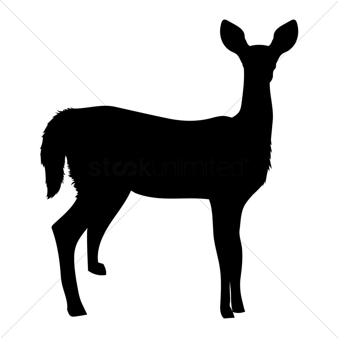 1300x1300 Deer Silhouette Vector Image