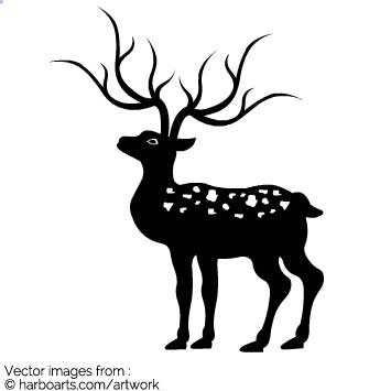 335x355 Download Spotted Deer Silhouette