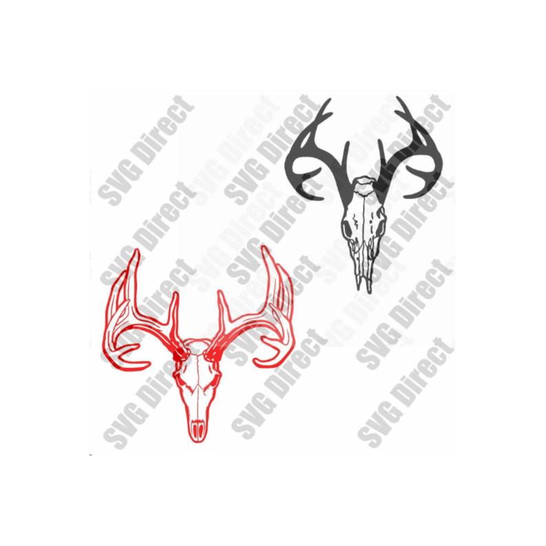 794x794 Deer Skulls Use With Silhouette Studio Etsy