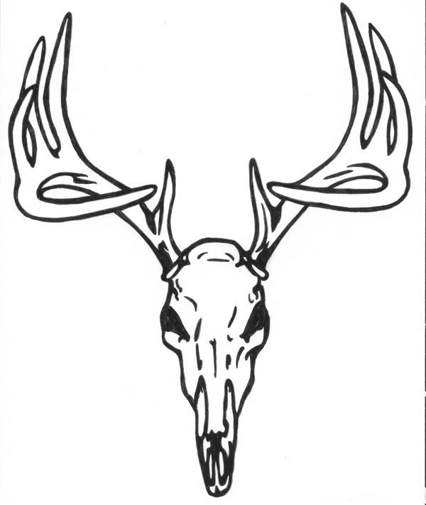 600x711 Best Deer Skull Clip Art