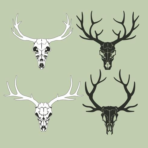 490x490 Collection Of 'deer Skull Silhouette' Download More Than