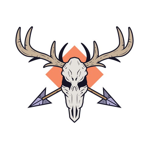 490x490 Deer Skull Vector
