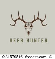 180x195 Free Art Print Of Deer Skull Vector Editable Vector Illustration