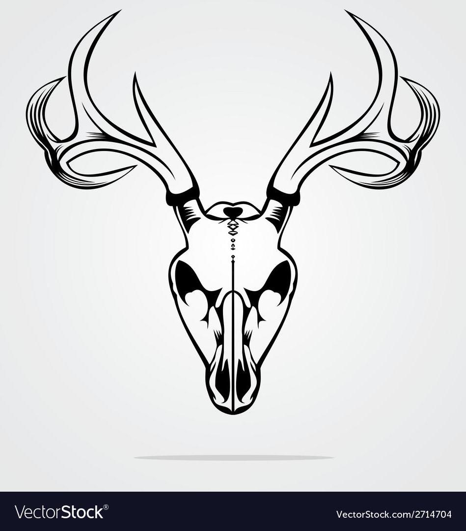 949x1080 Best Hd Deer Skull Tribal Vector Design Image