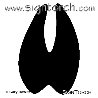 320x320 Deer Track Signtorch, Turning Images Into Vector Cut Paths