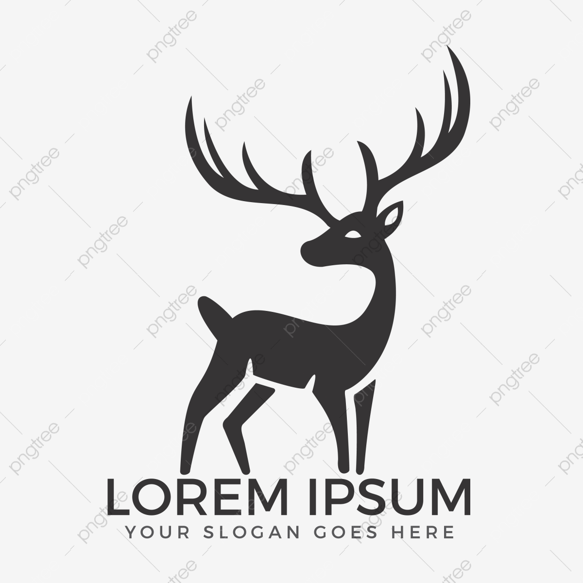 1200x1200 Deer Vector Logo Design, Abstract, Animal, Antler Png And Vector