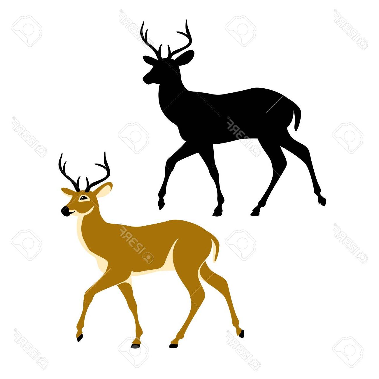 1300x1300 Best Cartoon Deer Vector Silhouette Free Free Vector Art