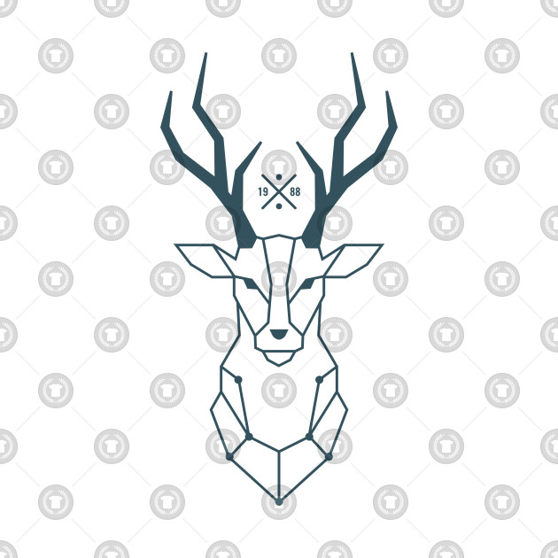 630x630 Geometric Deer Vector Art
