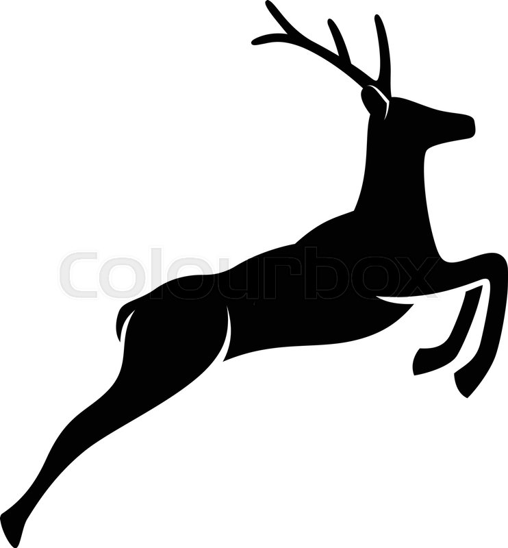 742x800 Jumping Deer