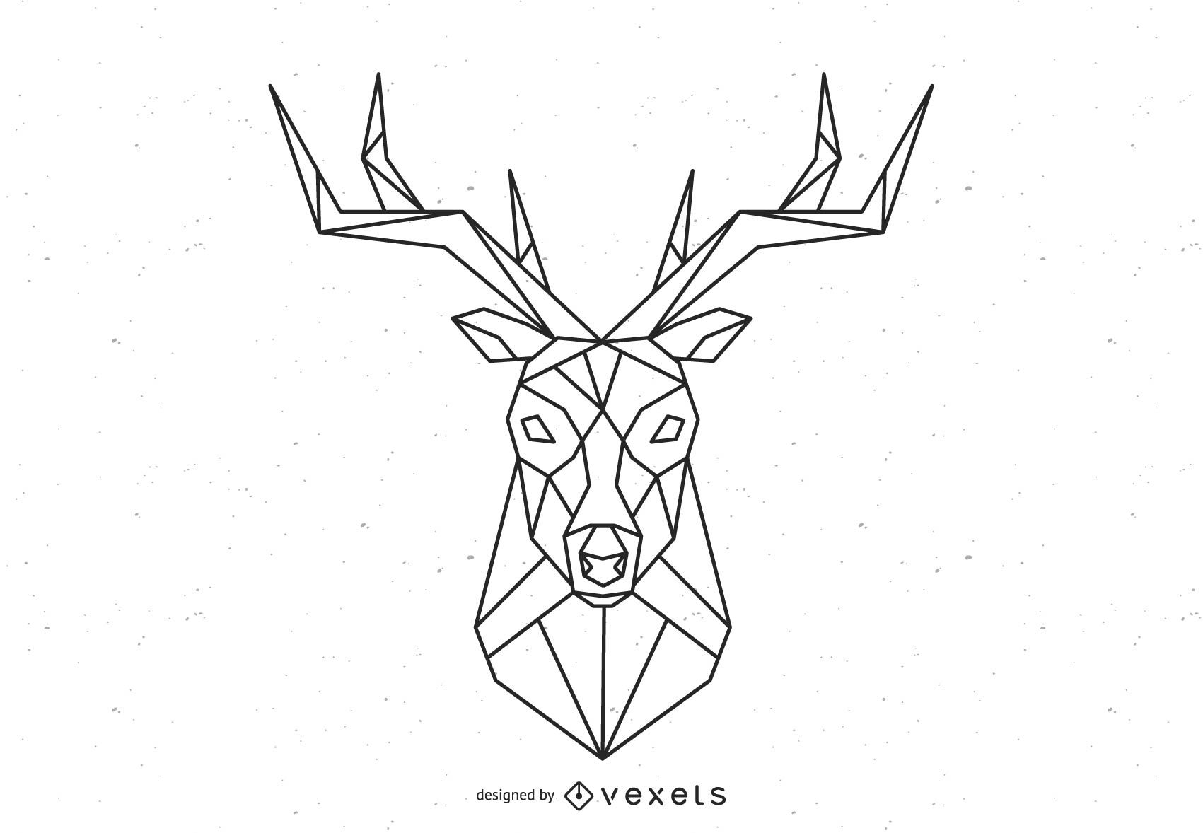 1701x1178 Polygonal Deer Vector