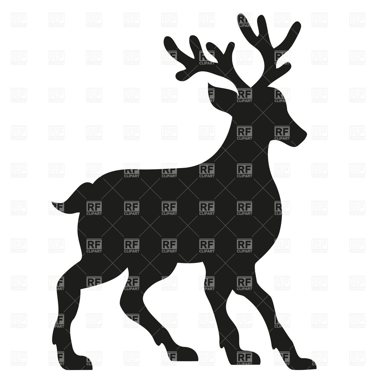 1200x1200 Silhouette Of A Deer Vector Image Of Plants And Animals