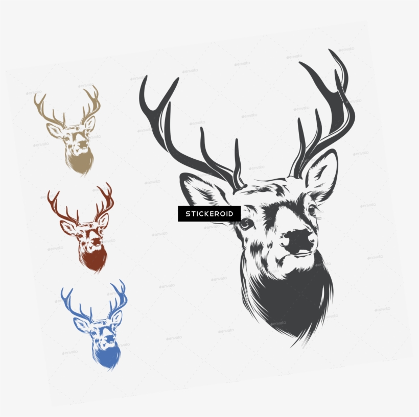 820x817 Deer Head
