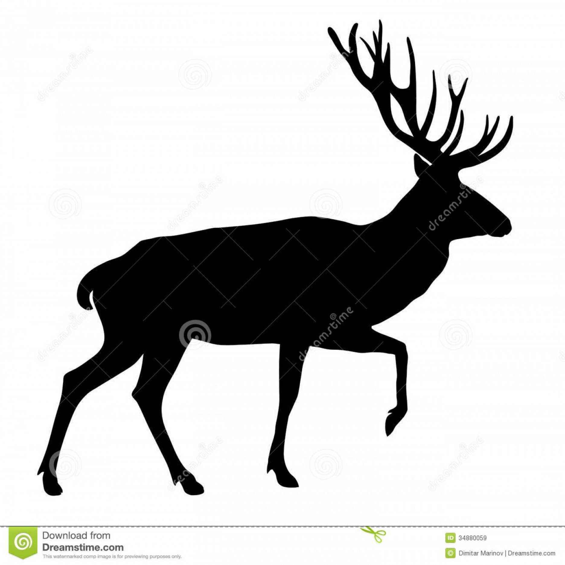 1872x1874 Deer Silhouette Vector Catamart