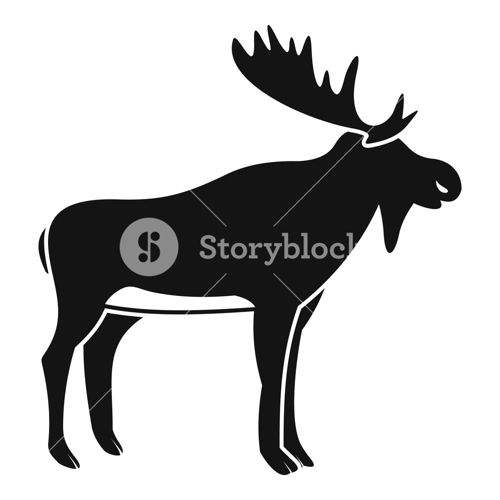 1000x1000 Deer Icon Simple Illustration Of Deer Vector Icon For Web Royalty