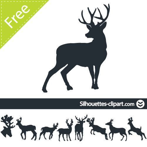 500x500 Deer Vector Silhouette Silhouettes Clipart Printables Deer
