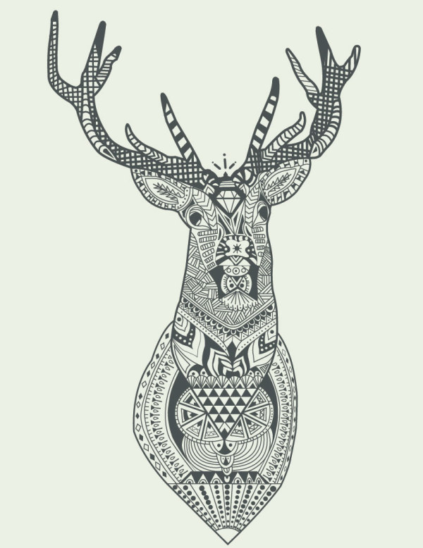 600x778 The Lines Constitute The Deer Vector Graph Free Download Web