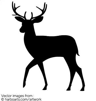 Download Silhouette Of A Deer 335x355 Download Silhouette Of A Deer