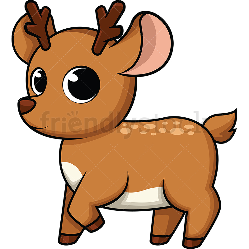 Cute Baby Deer Cartoon Vector Clipart 800x800 Cute Baby Deer Cartoon Vector Clipart