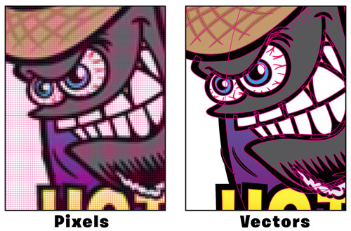 Cartoon Logos Vector Art Vs Pixels 500x329 Cartoon Logos Vector Art Vs Pixels