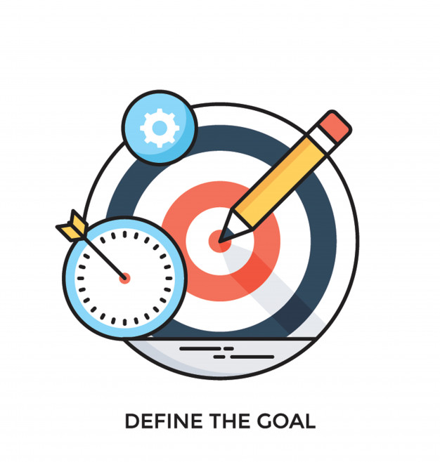 626x658 Define The Goal Flat Vector Icon Vector Premium Download