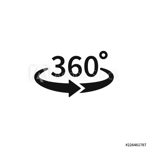 500x500 Degree Views Of Vector Circle Icons Isolated