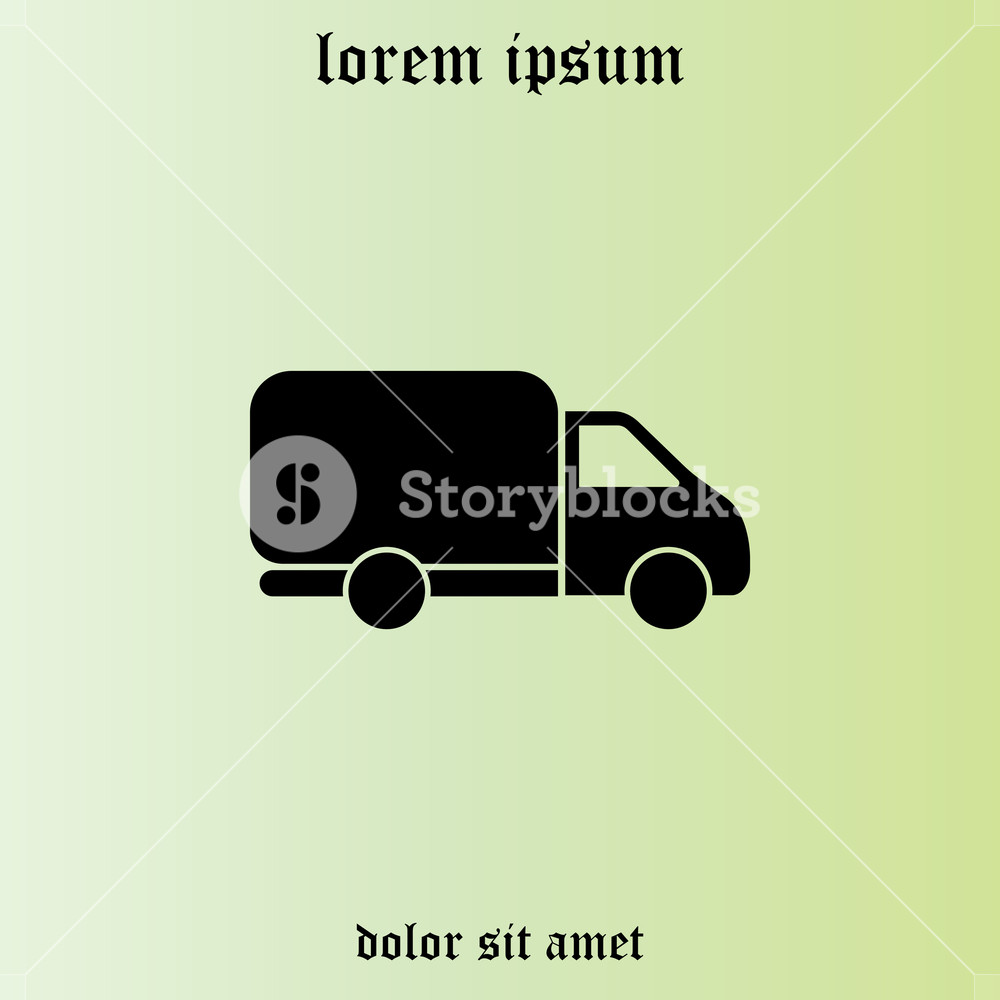 1000x1000 Delivery Truck Icon Vector Illustration Royalty Free Stock Image