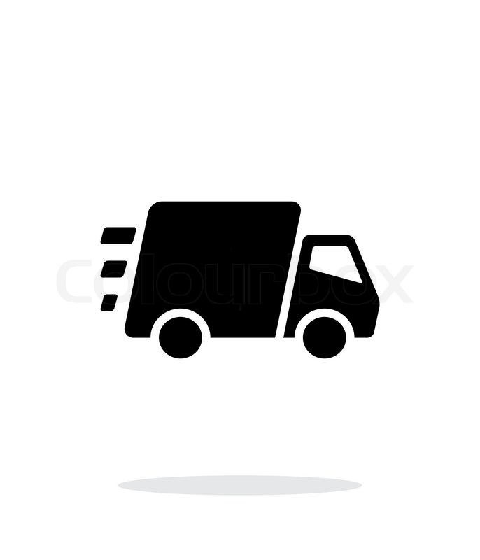 686x800 Fast Delivery Truck Icon On White Stock Vector Colourbox