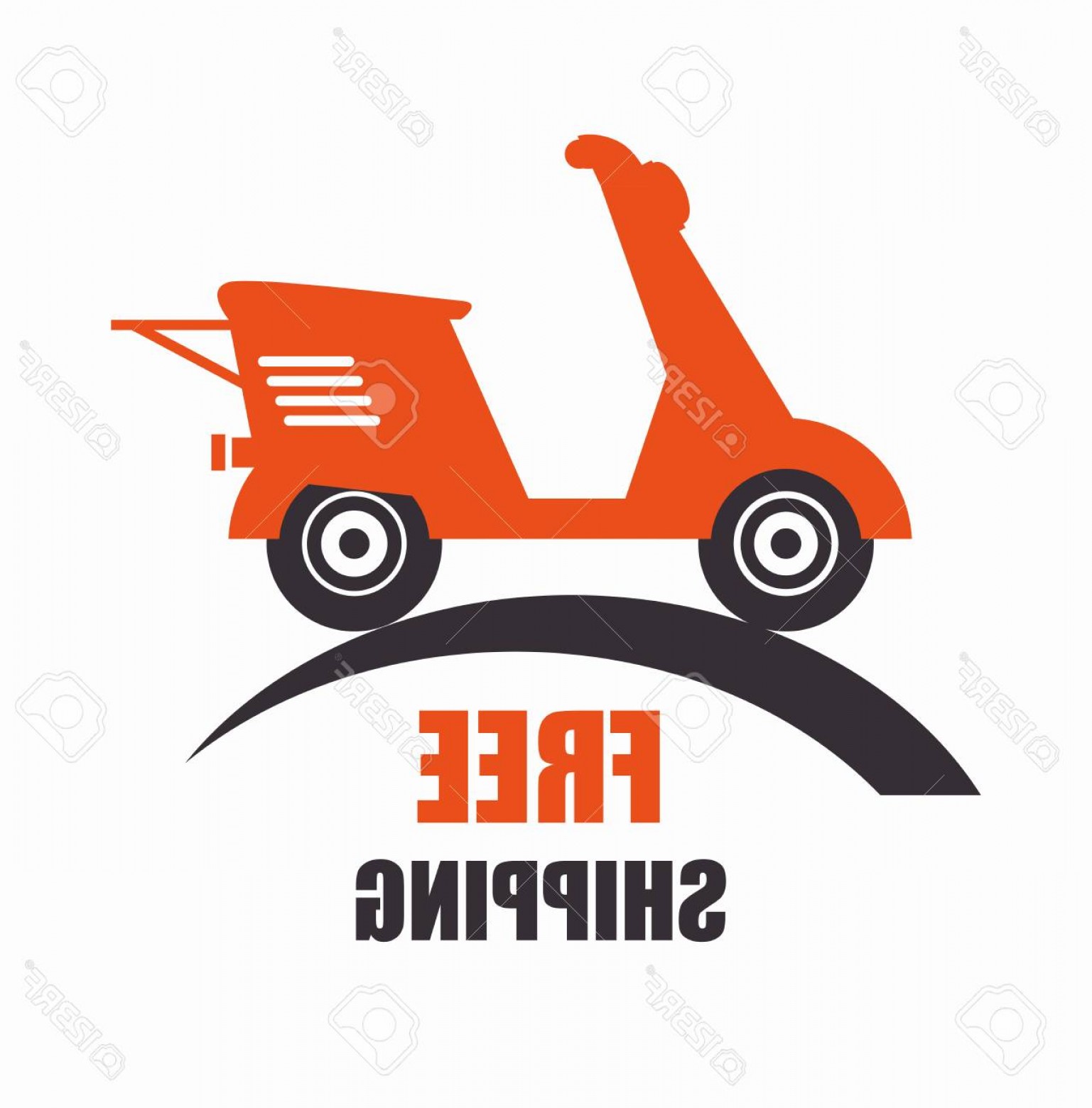 1537x1560 Photostock Vector Motorcycle Scooter Free Delivery Icon Vector