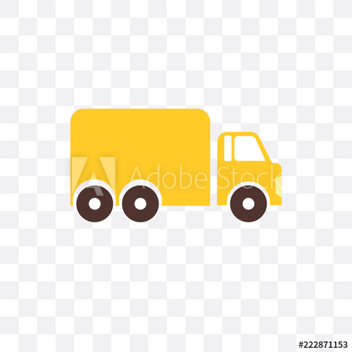 500x500 Delivery Truck Icon Isolated On Transparent Background Simple