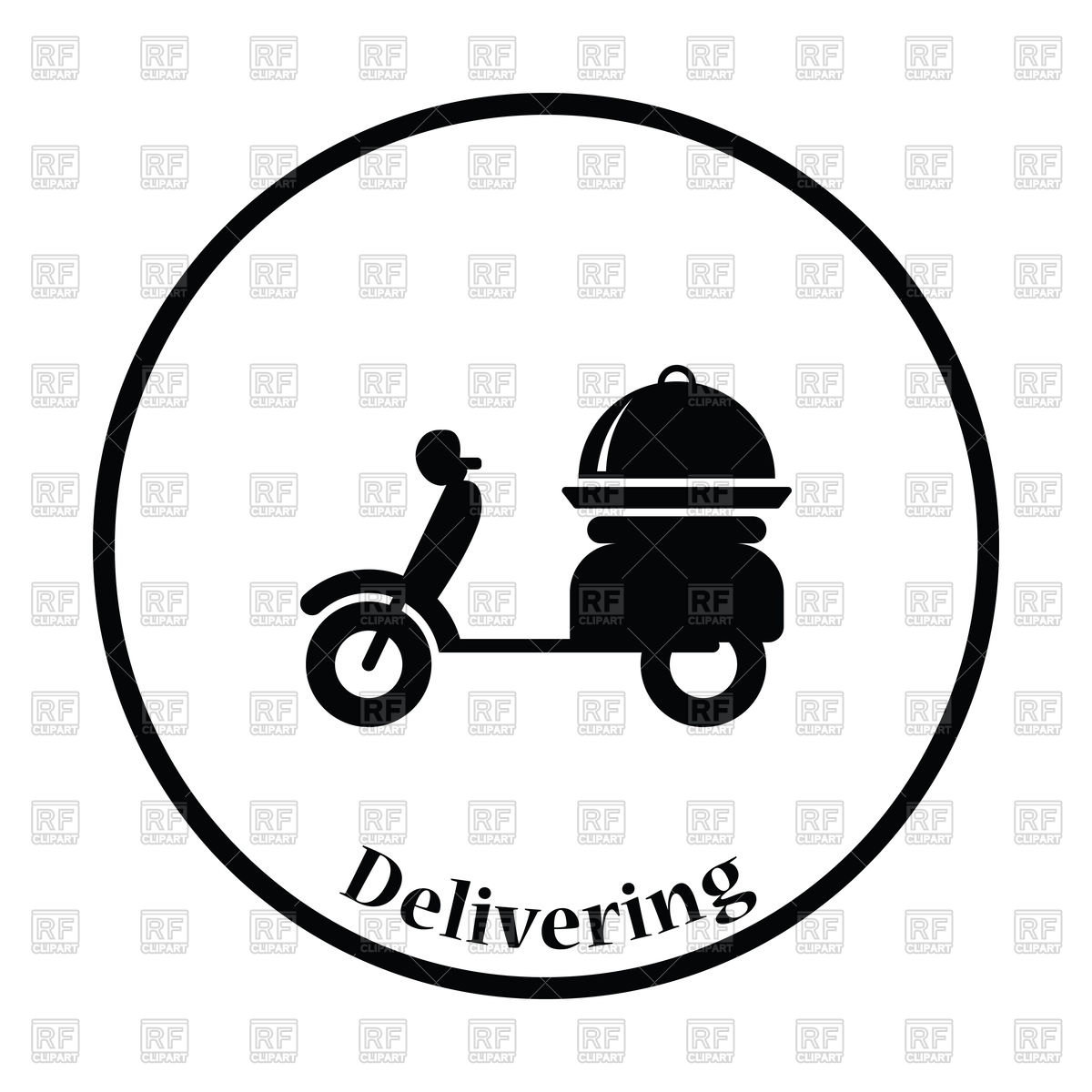1200x1200 Delivering Motorcycle Icon Vector Image Of Signs, Symbols, Maps